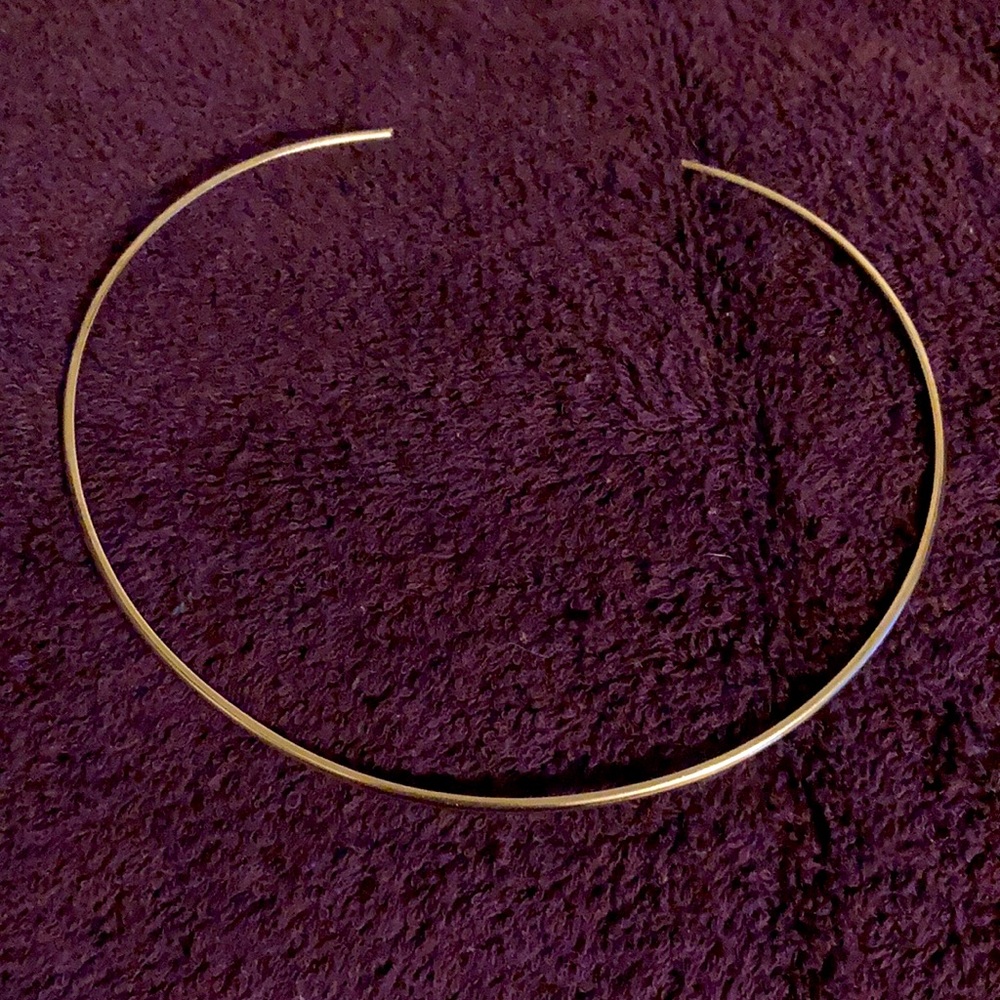 Silver Boho Choker Band Necklace